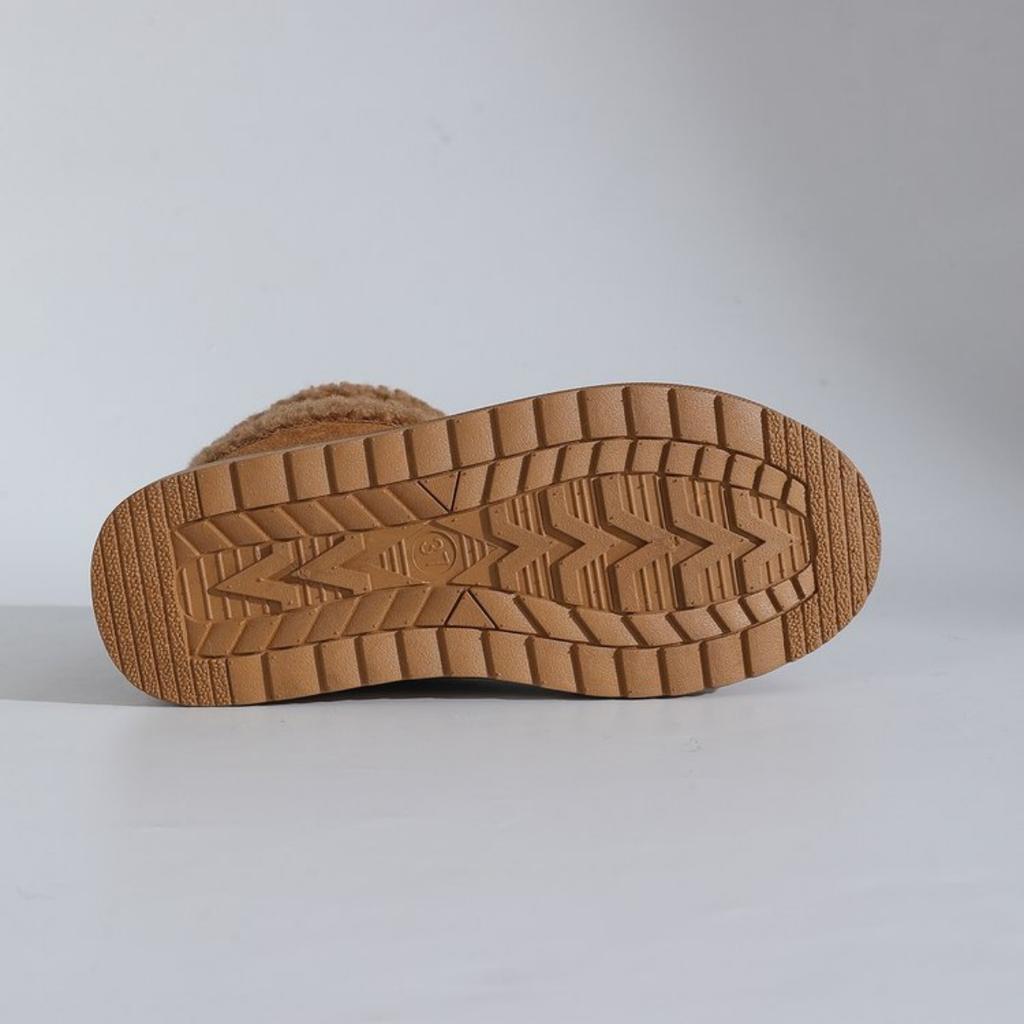 Large Size Cotton Shoes for Women, Winter Ethnic Style, Worn Outdoors with Warm Fleece and Thick Soled Snow Boots