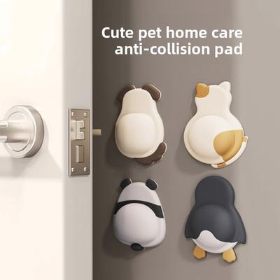 Almohadilla anticolisión para mascotas, adhesivo de goma suave para puertas, protector anticolisión, adhesivo para la pared trasera de la puerta del refrigerador