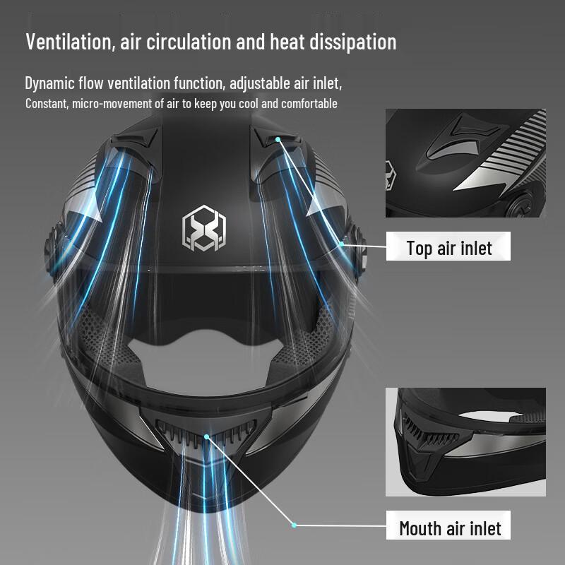Miling Full-Face Electric Motorcycle Helmet