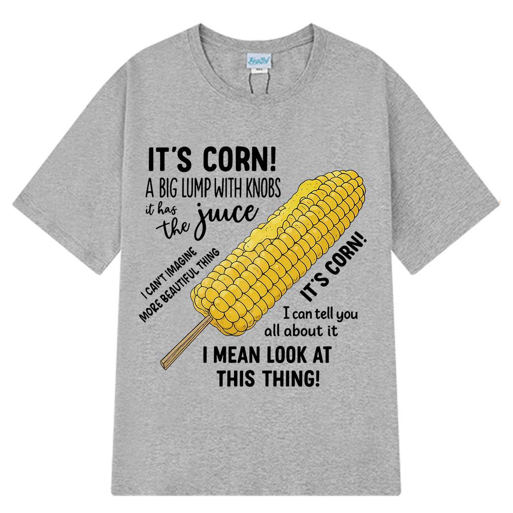 Es ist Mais Viral Maislied Lustiges Meme T-Shirt Herren Damen Mode T-Shirt Kurzarm Baumwolle Lässig Hip-Hop T-Shirt Streetwear Oberteil