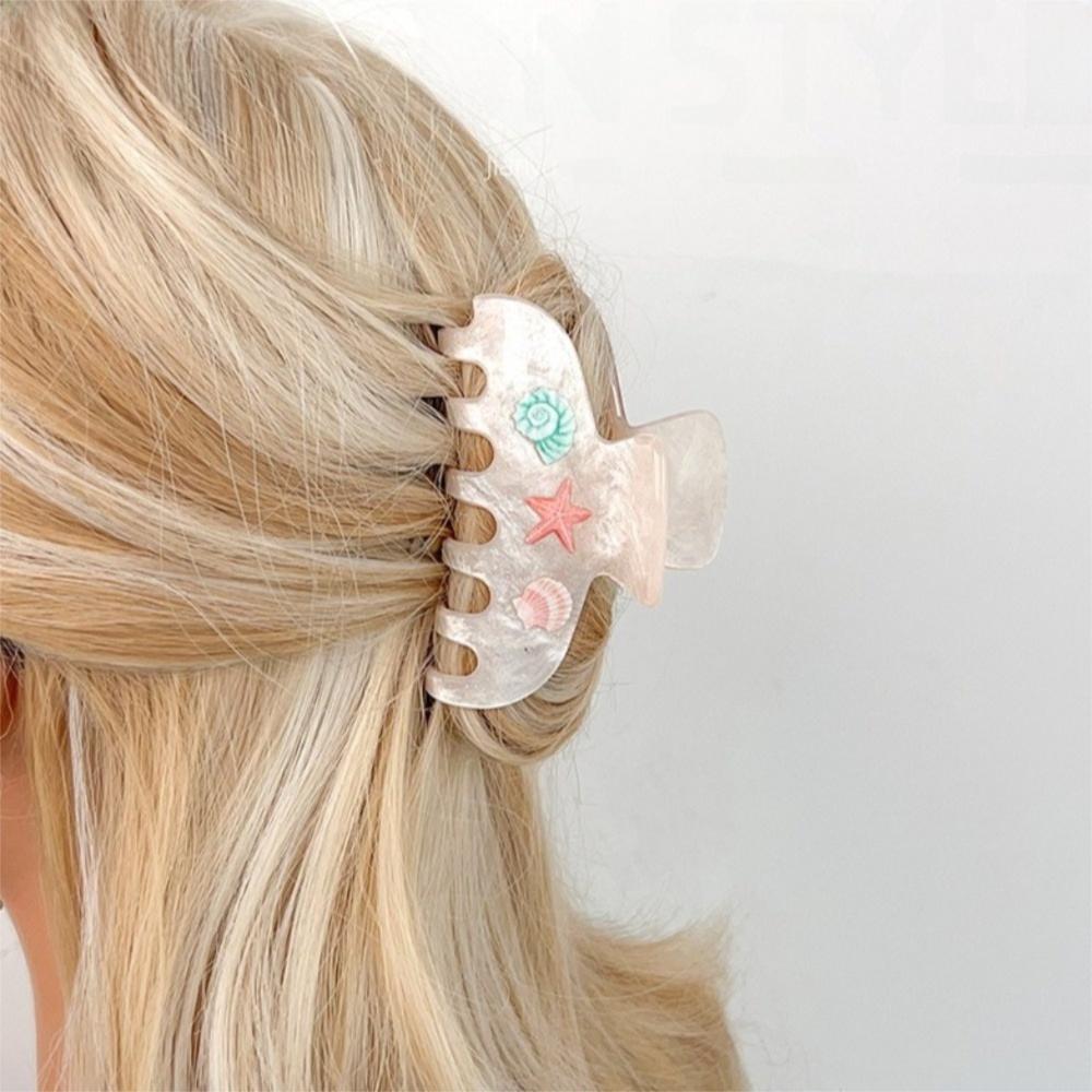Acetate Starfish Hair Claw Ocean Sea Star Grab Clip Fashion Acetic Acid Hair Clip Streetwear