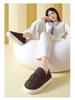 Men's and Women's Winter Waterproof Cotton Slippers - Silent, Plush, Warm, Thick Sole, Closed Heel, Deodorant Down Cloth