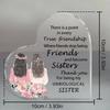 2D Flat Acrylic Heart Sister Gift Desktop Decoration Plaque, Home Decor Plaque Hanging Wall Art Decorative Garden Decoration for Room Door Signs Hangi