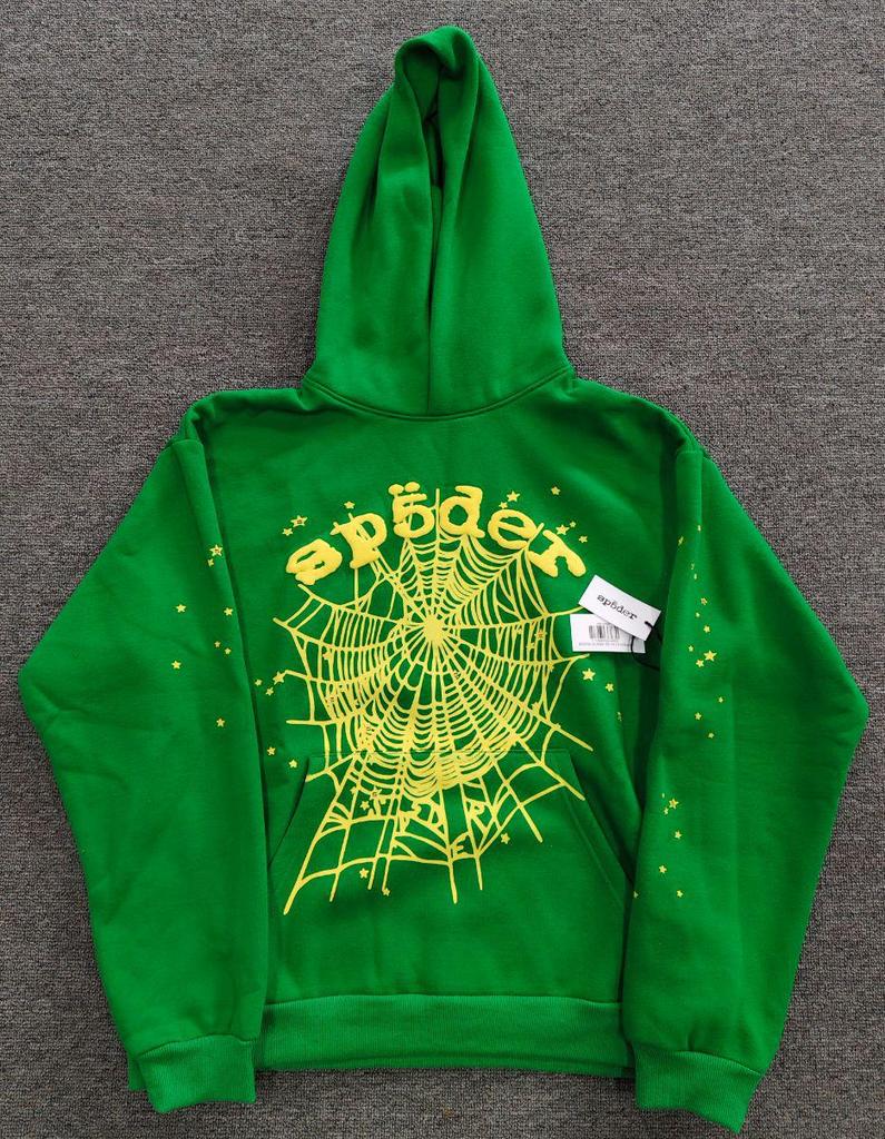 Hanorac Bărbătesc Greu cu Imprimeu Pânză de Păianjen - Trendy, Croială Largă cu Plus de Catifea