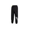 adidas Neo Solid Stripe Casual Tapered Knit Sports Pants Women Bottoms Black HN2388
