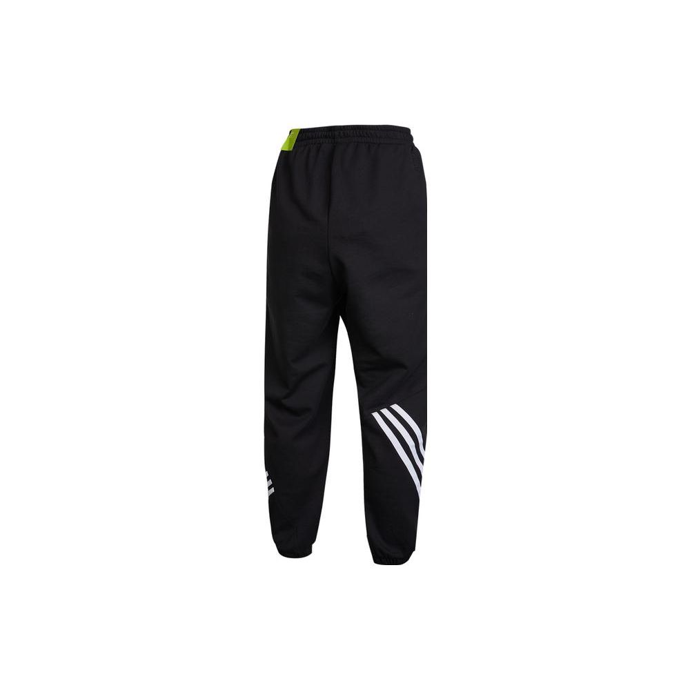 adidas Neo Solid Stripe Casual Tapered Knit Sports Pants Women Bottoms Black HN2388
