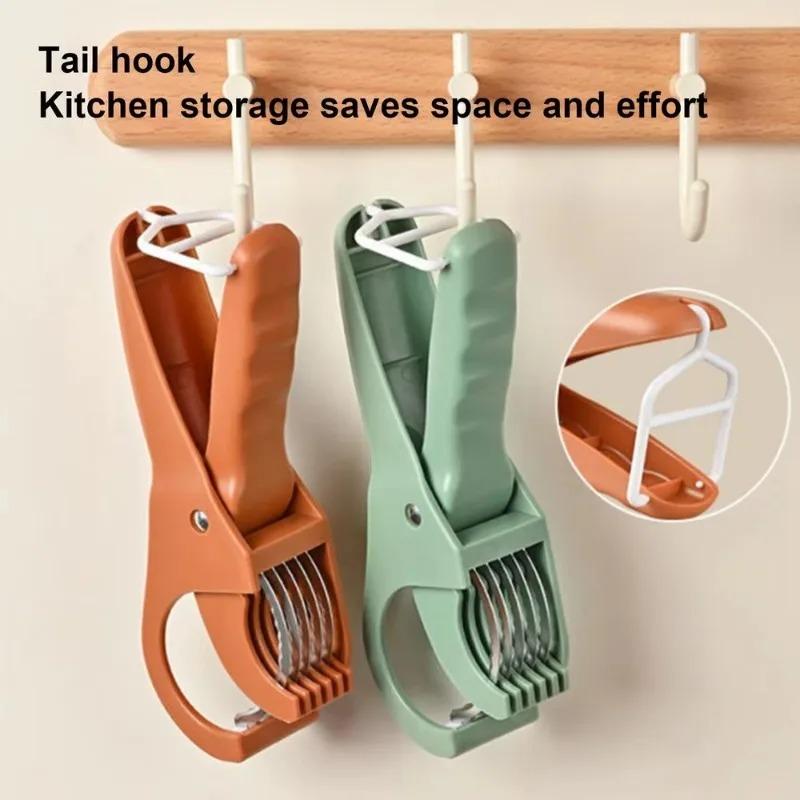 Quick-Slicing Banana Slicer Efficient Safe Even Slices Multifunctional Hot Dog/Cucumber Fruit Salad Cutter for Salad Making