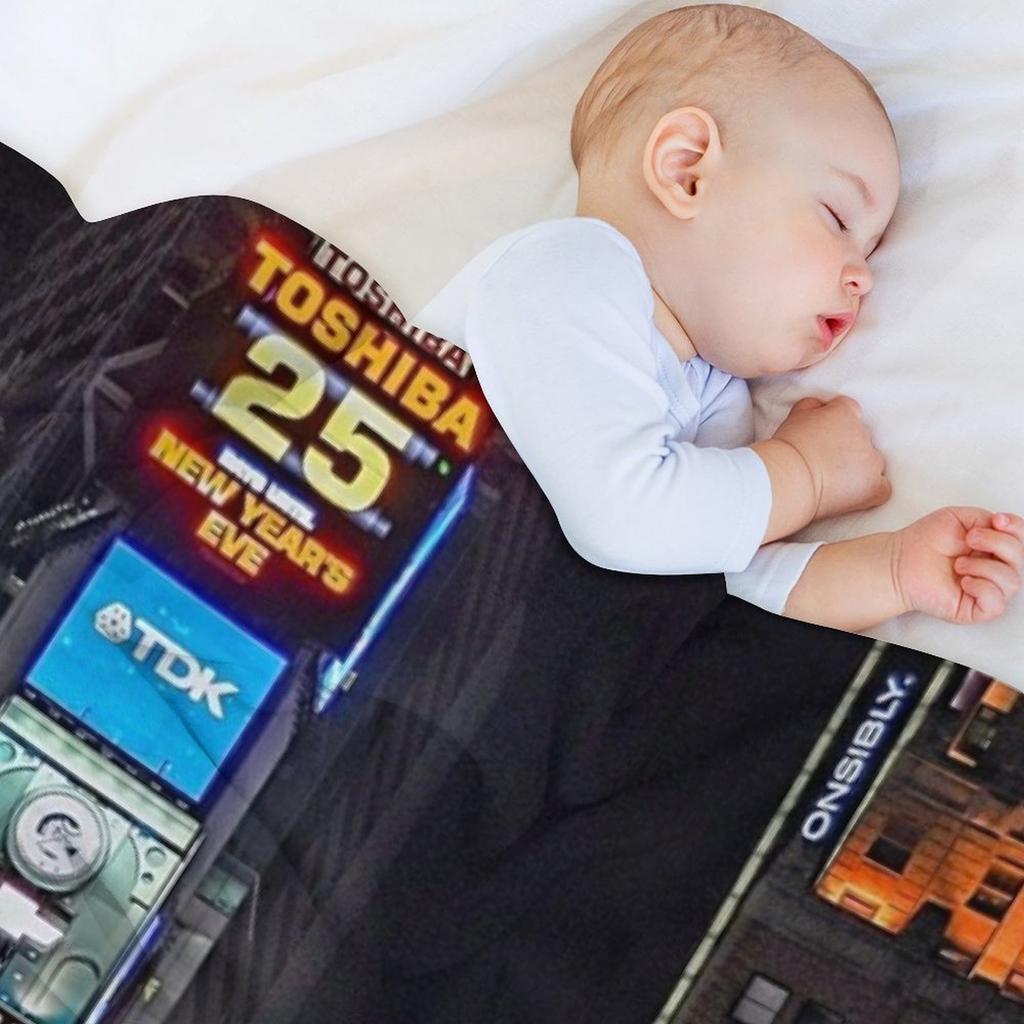 Times Square Throw Blanket Cute Retros Tourist Soft Big Blankets