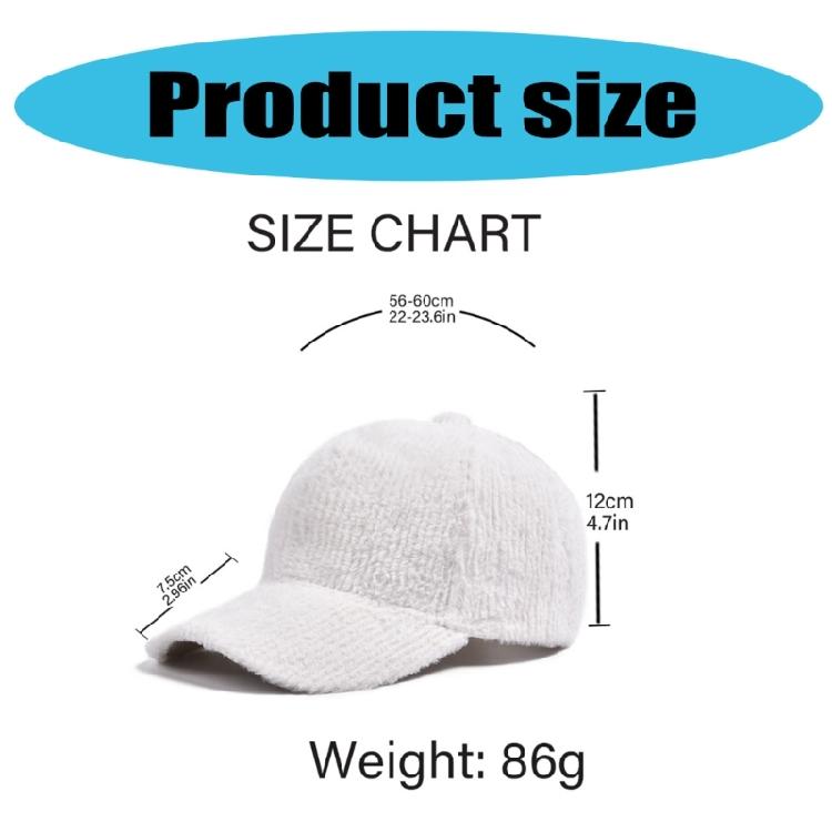 Fashion Baseball Hat Thick Caps Windproof Long Brim Caps Winter Autumn Plush Hat