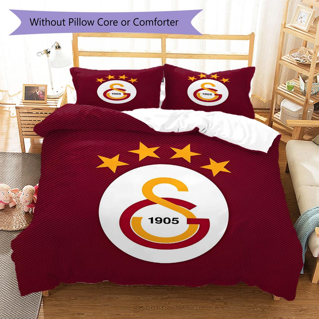 Galatasaray Forever Bedding Quilt Set Quilt Cover Pillowcase Home Decoration Birthday Gift (1 * duvet cover + 2 * pillowcase, without core)