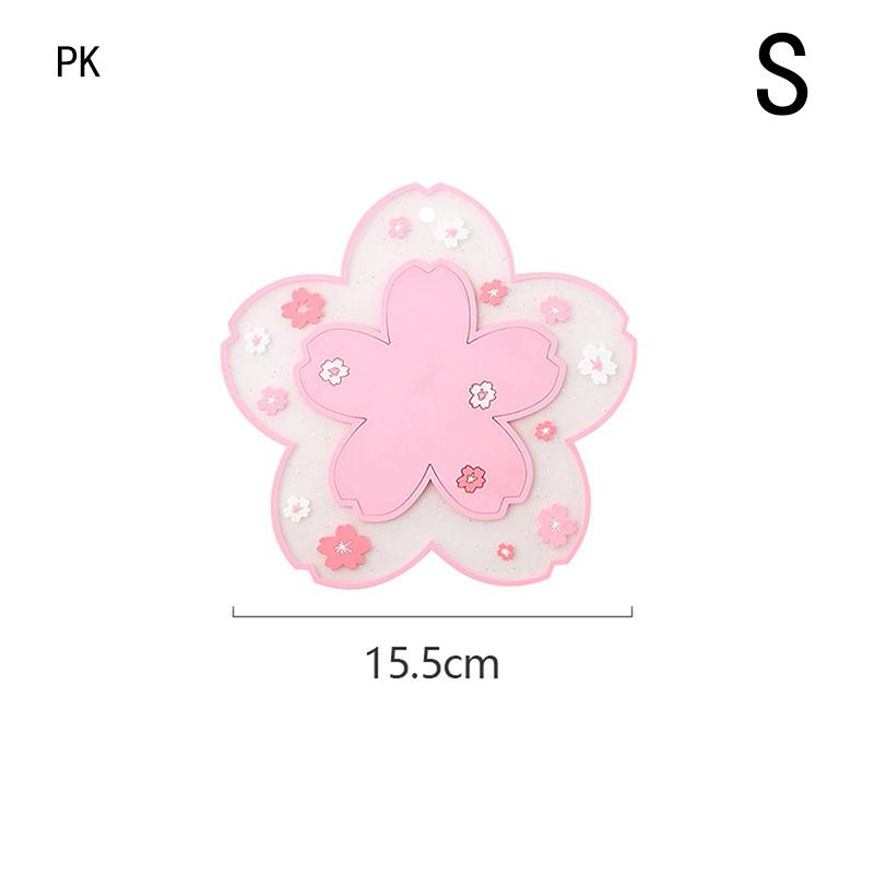 

Изоляционный коврик для подставки с вишневым цветом, нескользящий коврик, бытовой коврик для чайной чашки, противоожоговые коврики для обеденного стола, подставки для чашек для напитков S