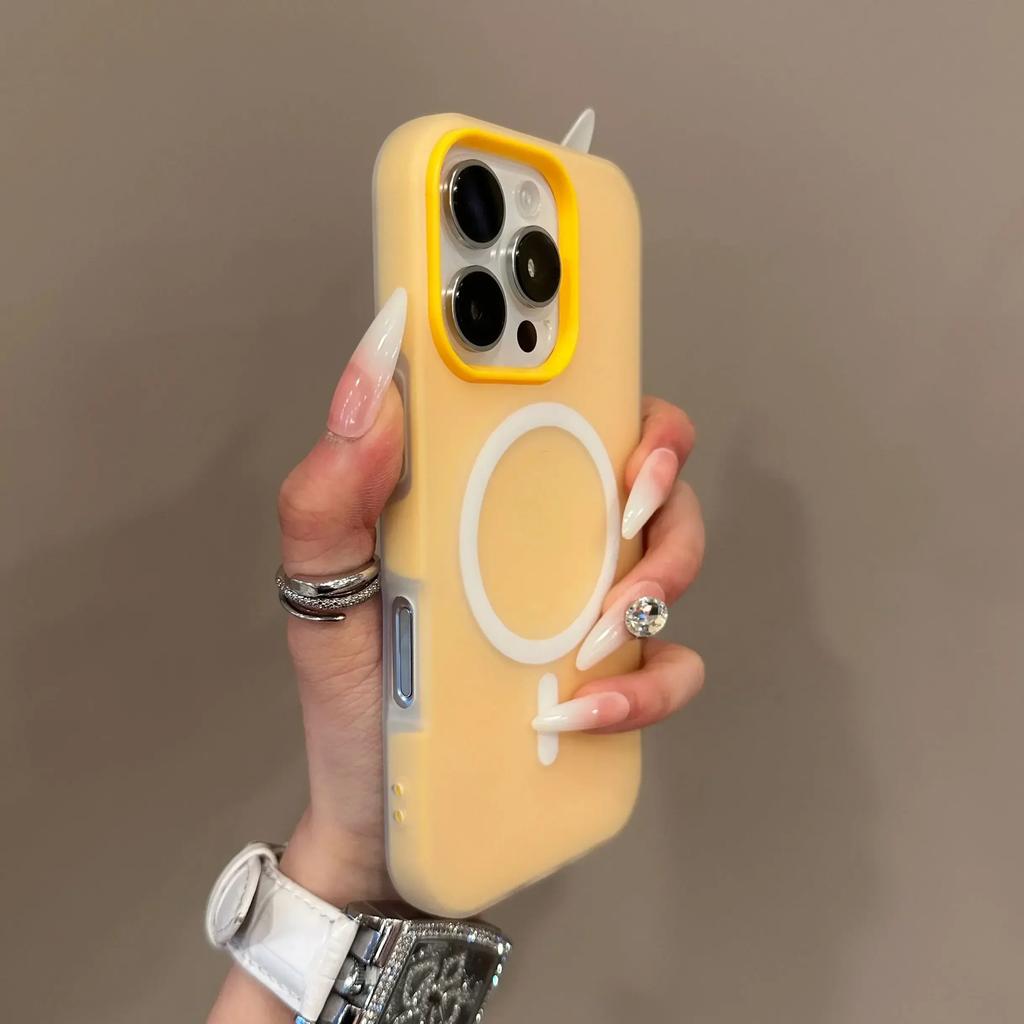 Luxury Candy Color 2 IN 1 Phone Case for Magsafe iPhone 17 Air 16 E 15 14 Plus 13 11 12 Pro Max Charge Clear Matte Soft Case