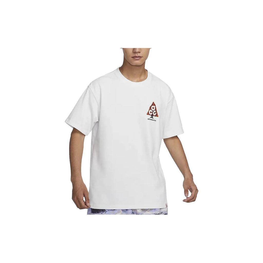 New Nike T Shirt Men's Mountain Peak White FJ1132-121