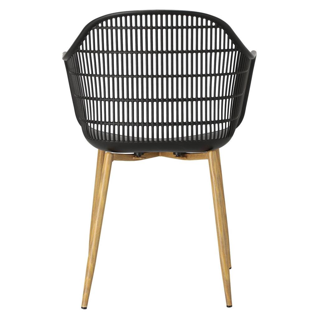PLASTIC CHAIR black Becker OPENWORK metal base