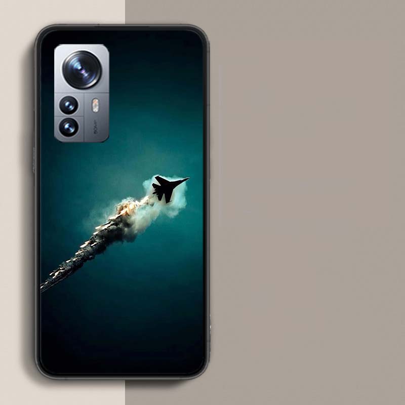 Black Sky Jet Fighter Phone Case For Xiaomi Mi 13 12T Poco F7 Pro 14 Ultra 15 Pro 12X 12 9 8 Lite 5G 11T 11i 10 10T Pro Capa