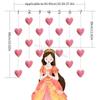 Heart Shaped Curtain Door Decoration Korean Lovely String Pendant Partition Door Decor with Hooks for Girls Room 6XDE