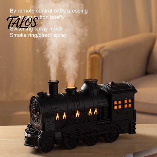 Umidificatore Silenzioso per la Notte 300ml Diffusore di Aroma Treno Vintage, Locomotiva a Vapore con Telecomando & Luce Decorativa a LED per Oli Essenziali,