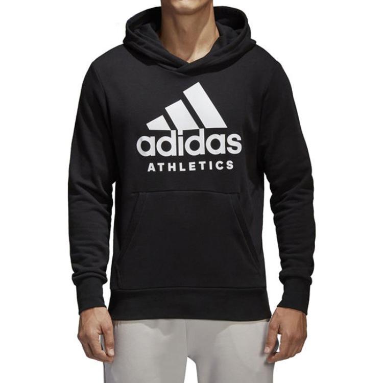 adidas Sweatshirts Men's Black Hooded Thickened Regular BR4747