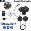Auriculares Bluetooth para casco de motocicleta, kit de llamadas manos libres inalámbrico, estéreo, antiinterferencias, resistente al agua, reproductor de música y altavoz