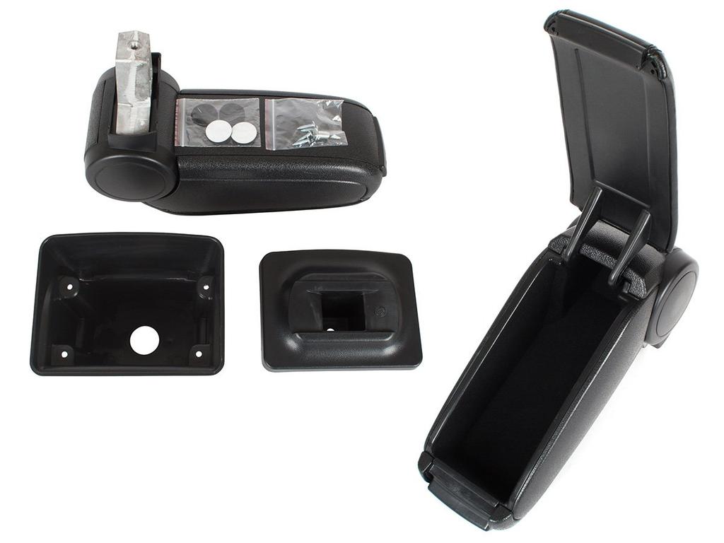 Seat Leon II 05-12 Armrest Kit Black Eco Leather with Mounting Set