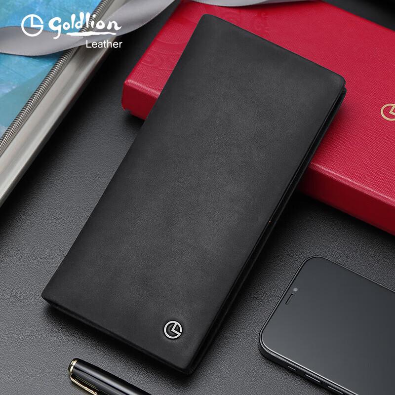 Goldlion Men s Business Long Bifold Leather Wallet Gift Set
