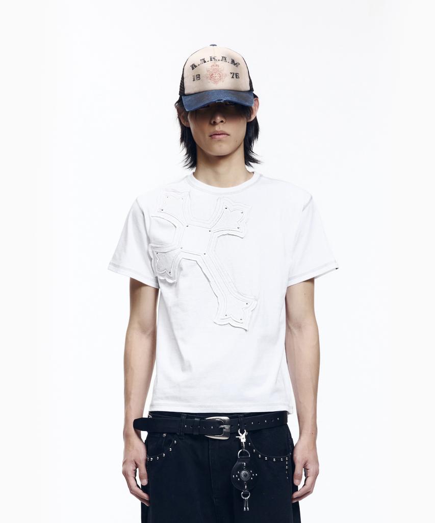 AAKAM Big Patch Cros2 Half Top (White)