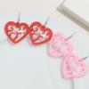New Valentine's Day Heart Acrylic Earring for Women Girls Creative Glitter Love Vine Hollow Drop Earrings Fashion Jewelry Gifts