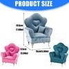 Velvets Jewelry Organizers Portable Sofa Shape with Partitioned Sections Space Saving Jewelry Travel Case for Easy Access