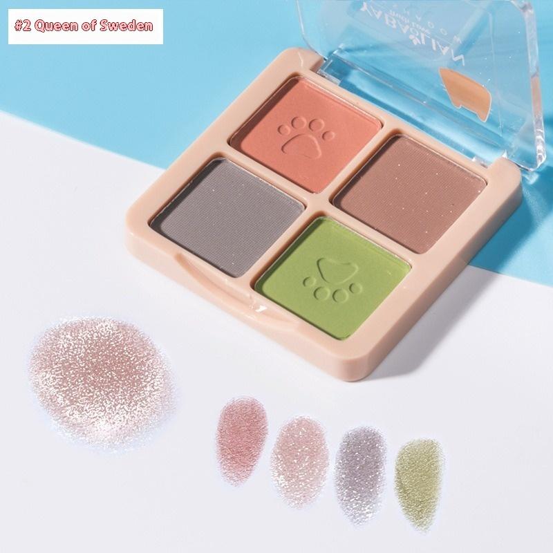 

Тени для век Fun Eyeshadow Четырехцветный оливковый, зеленый, синий, серая пудра с низкой насыщенностью, матовый макияж глаз, нишевый