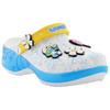 Crocs Smurfs Platform Clog Round toe platform clog hole shoes women's white, blue and yellow