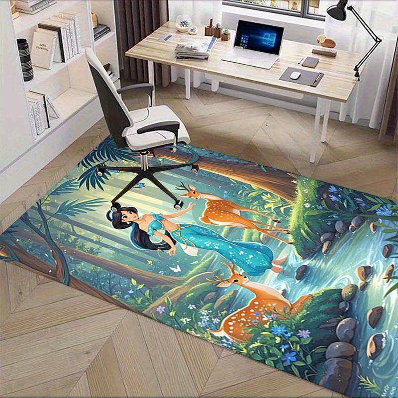 Princess,Forest,Deer Office Carpet Soft Polyester Entrance Carpet Washable Non-slip Machine Washable Indoor Carpet Living Room Bedroom Dinin