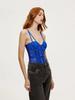 Trendy European & American Sexy Patchwork Backless Spaghetti Strap Bodysuit: High-End Body Shaping Women's Streetwear
