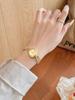 Luxury Vintage Gold-Tone Women's Watches with Floral Steel Bracelet, Water-Resistant Small Dial, Elegant Quartz Timepiece Gift