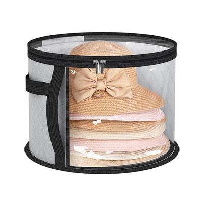 Oversized Clear Hat Storage Bag Large Capacity Zipper Closure Wide Brim Hat Case Cowboy Hat Organizer with Carrying Handles