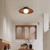 Oeny Wabi-Sabi Japanese Walnut Ceiling Light