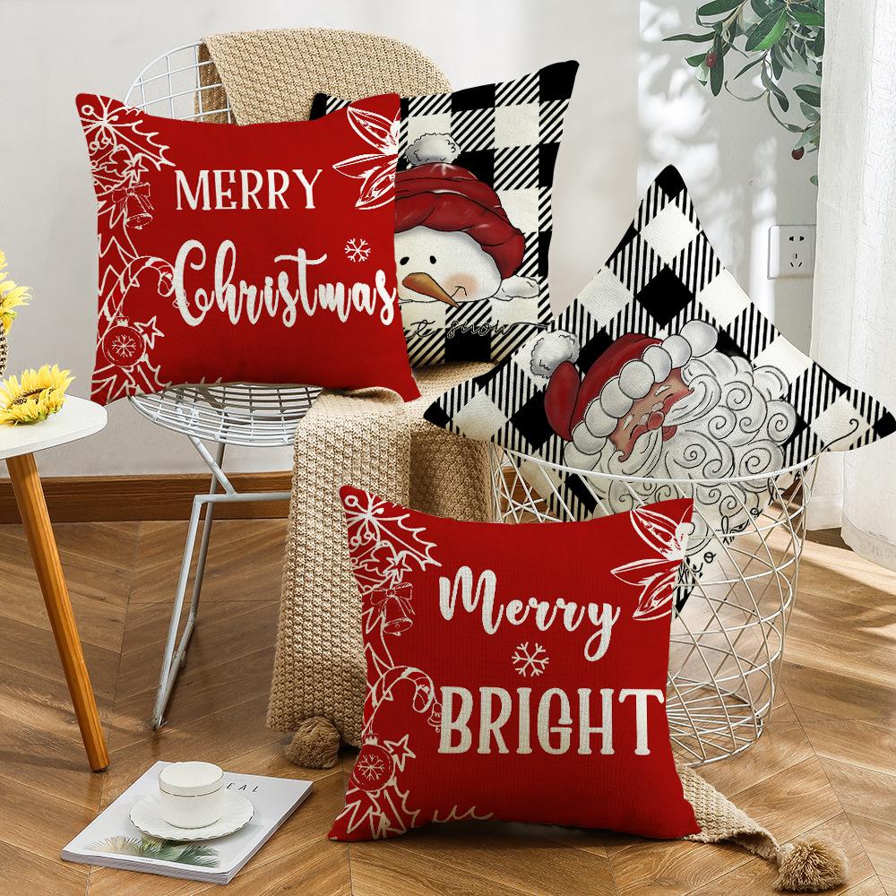 New Christmas Pillow Cover Home Atmosphere Decoration Pillow Sofa Cushion Cover