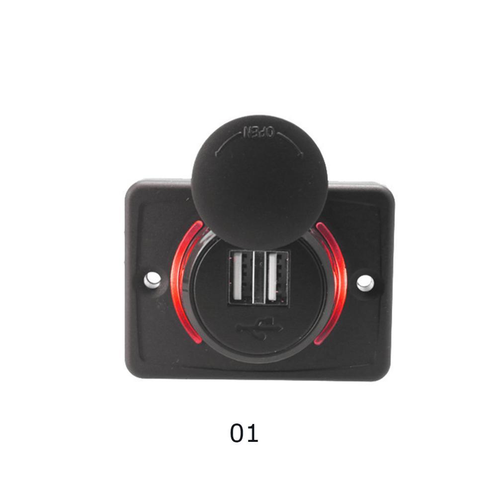Car LED Aperture Car Charger Dual USB 3.1A 12/24V Power Adapter Outlet Universal USB Socket Plug For Car Auto Motorcycle Bus