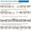 A Pair Mountain Road Bike Chain Magic Buckle 8S/9/10/11/12 Speed Chain Quick Release Buckle