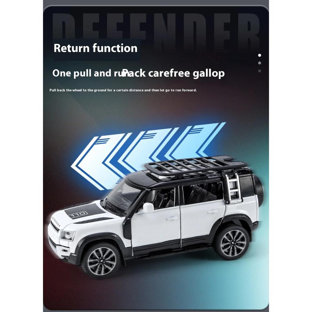 1/32 Cool Land Rover Defender Off-Road Vehicle Model Toys, Simulated Alloy Toys Cars, Cool Desktop Ornaments, Adult Christmas/Birthday Gifts