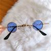 Kleine Runde Sonnenbrille Ultra Metallrahmen Hip Hop Punk Sonnenbrille Mini Bonbonfarbene Sonnenbrille Ins Modische Shades für Damen Herren
