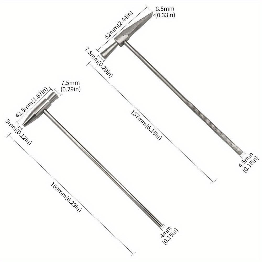 2Pcs Mini Hammer Advanced Jewelry Maintenance Watch Repair Tool Portable ComfortJewelry Trimming Tuning Jewelry Trimming Small Hammer