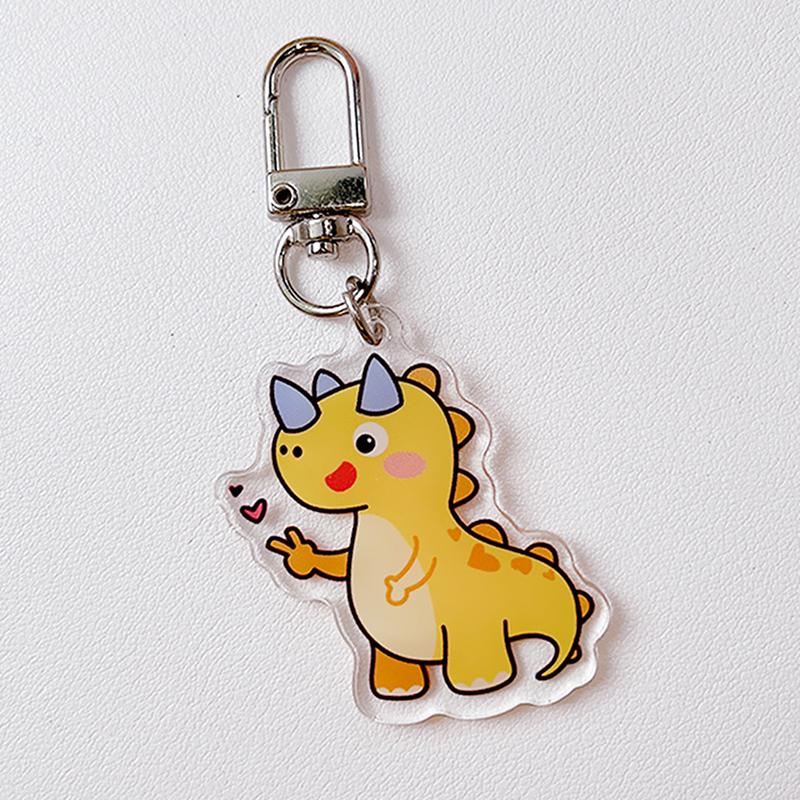 Мультяшный акриловый динозавр брелок кавайный динозавр периферийная игрушка рюкзак кулон — фото 9