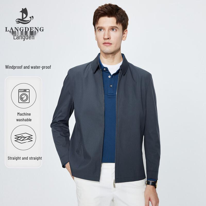 Landun Men's Windproof Anti-Wrinkle Executive Jacket