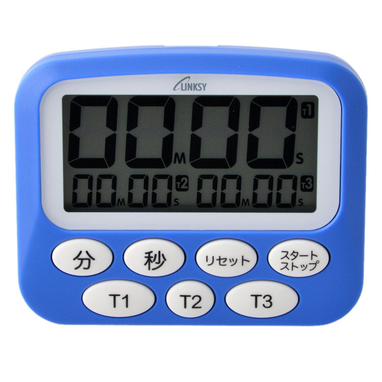 

Цифровой таймер YNAC LINKSY, Обратный и Прямой отсчет, Темно-синий, LT093N, Измеряет три времени одновременно (3 Мульти)