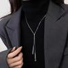 Korean Pearl Necklace: High-End Silver Clavicle Chain with Niche Design, Perfect for Light Luxury and Sweater Pendants.