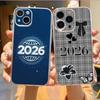The Year 2026 Phone Case For iPhone17,16,15,14,13,12,11 Plus,Pro Max Soft Transparent Cover