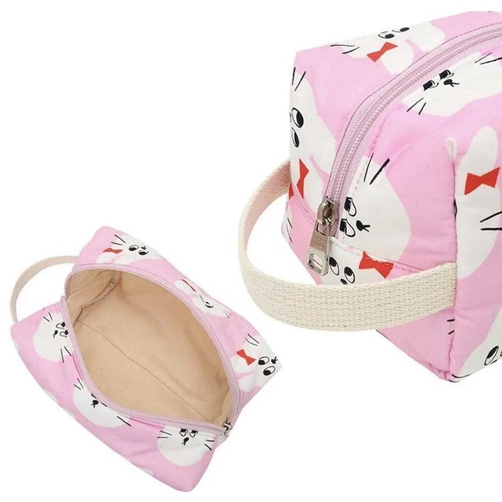 Casual Printed Handheld Bag Travel Large Capacity Toiletry Storage Bag Small Handbag Women Girls