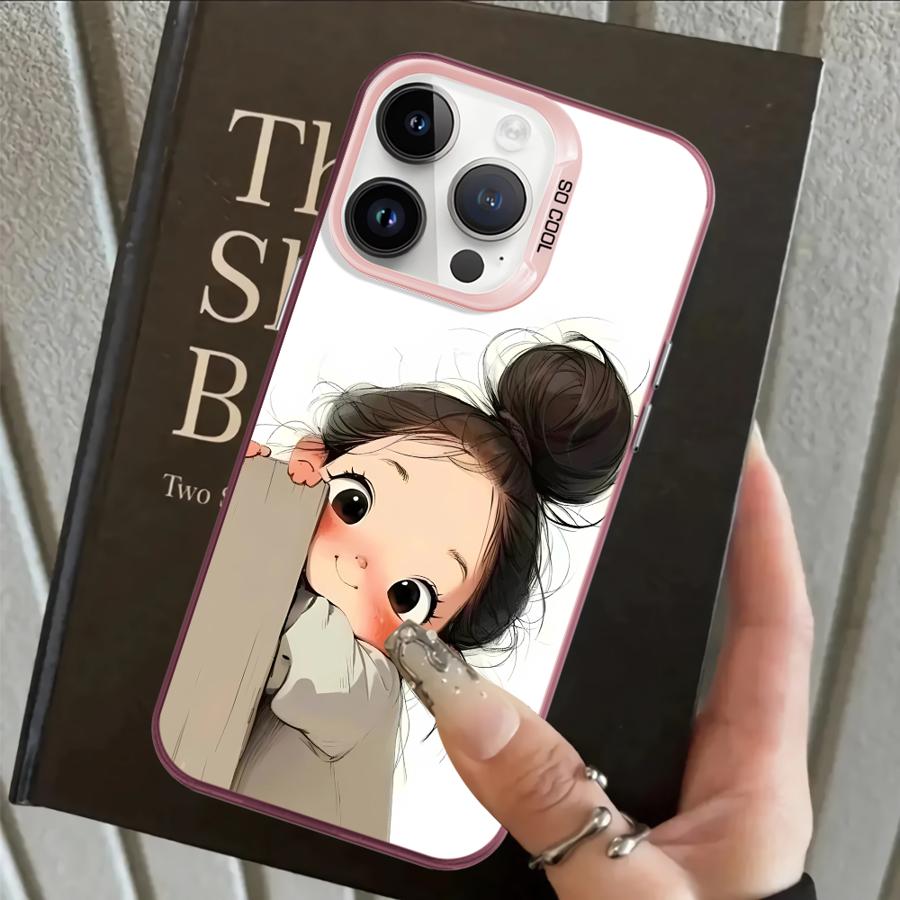 Case for iPhone 17 Pro Max XR 12 14 15 Plus 13 Pro XS Air 16 11 Back Phone Cover Cute Angry Girl