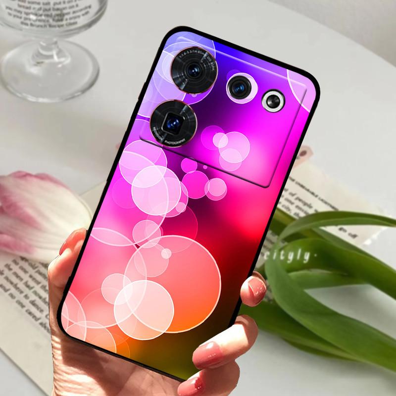 Case For ZTE Nubia Z50 Ultra Case Soft Print Silicone TPU Black Bumper Cover For ZTE Nubia Z60 Ultra Phone Back Coque z50Ultra