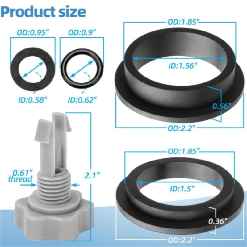 Pool Sand Filter Pumps Gasket Repair Set With L Shape O-Rings And Air Release Valves For Leak Prevention And Sealing